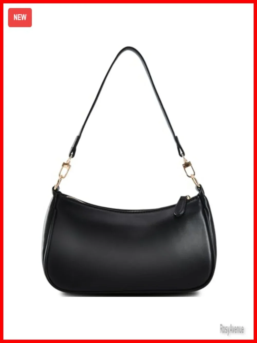 Small Crescent Crossbody Hobo Bag Vegan Leather Handbag Clutch Purse Women